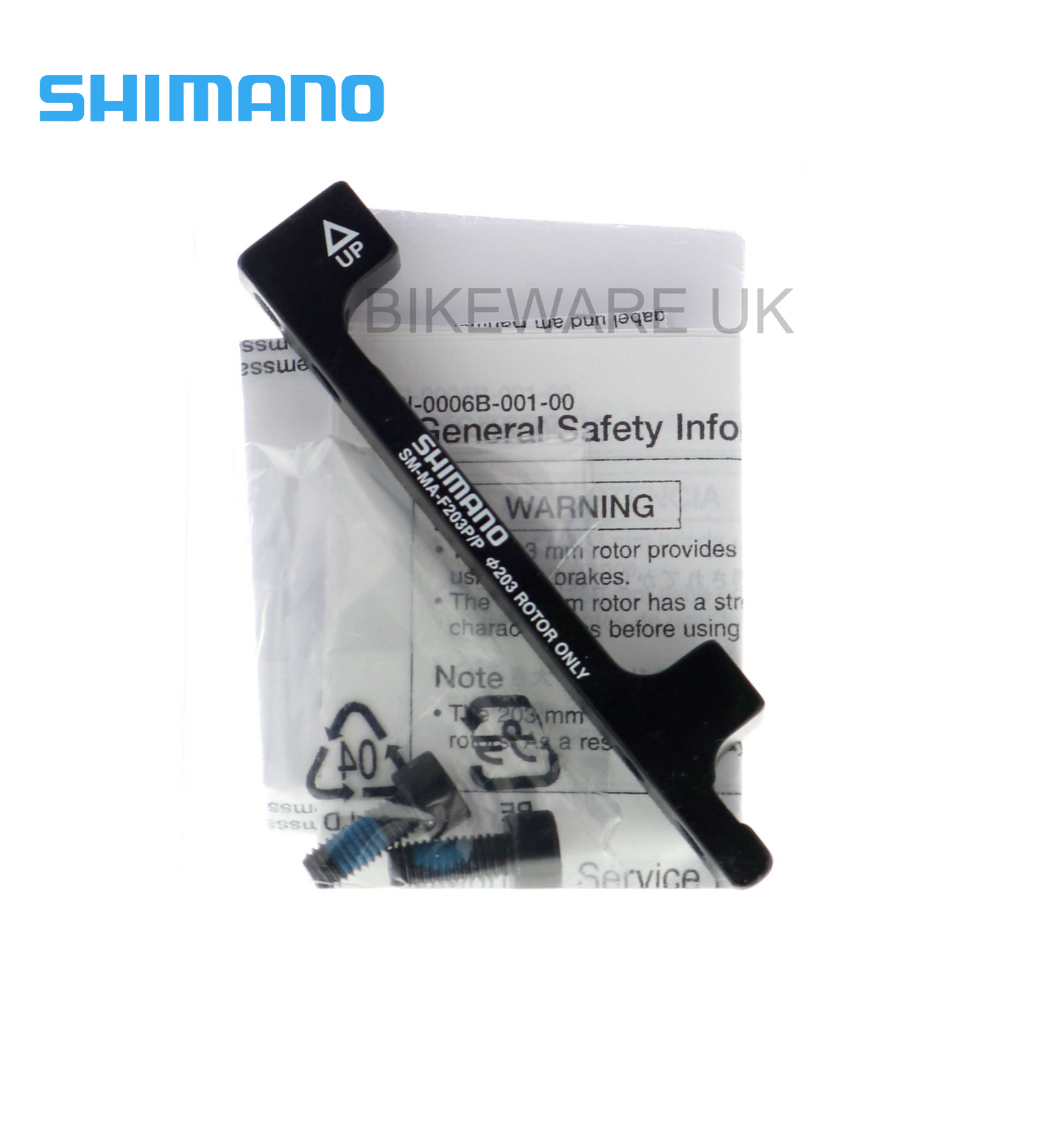 Genuine Shimano SM-MA-F203P/PA Adapter for 203mm Rotor (160mm PM to 203mm PM) - BIKEWARE