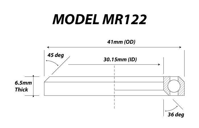 Genuine FSA Headset Bearing 1.1/8" 6.5x30.2x41mm 36°×45° MR122 TH-873E 160-0014 - BIKEWARE