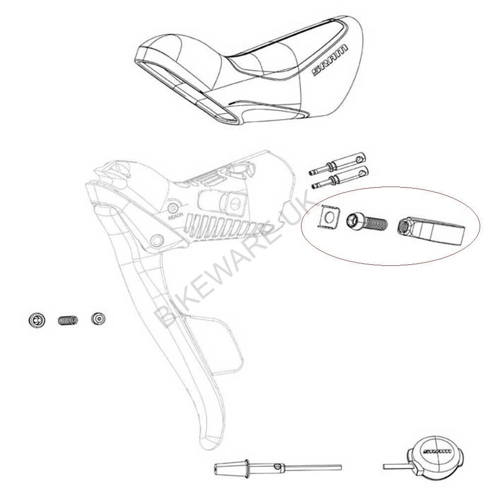 Genuine SRAM Drop Bar Road Shifter Clamp Kit for Red13/22/Force 22/Rival 22/700